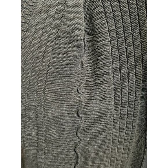 BOLD ELEMENTS Large Open Front Cardigan Side Slits Light Weight Heathered Gray - Picture 7 of 12